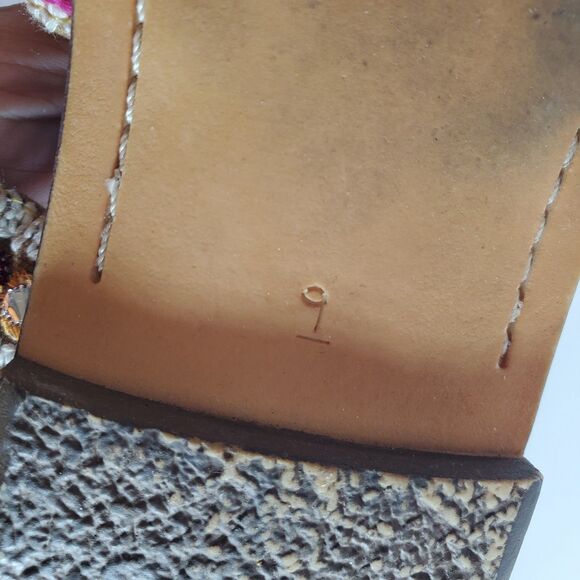 Sam Edelman Gretchen Boho Gladiator Tassle Sandal Pink Mixed Womens 9 Festival - Picture 6 of 8